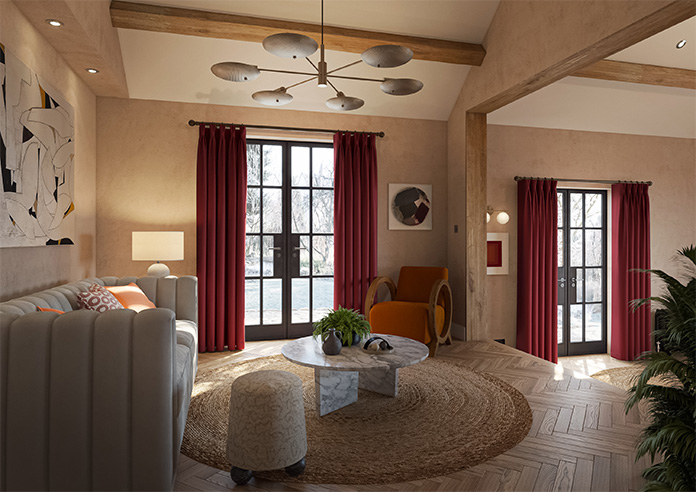 Kyoto Faux Silk, Holly - Made to Measure Curtains - Image 8